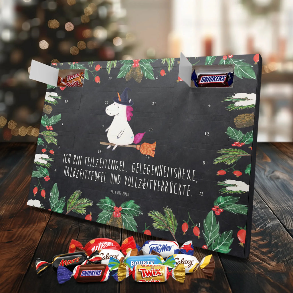 Chocolate advent calendar unicorn Witch bad girl, mad, witch, wife gift, girlfriend present, devil, bitch