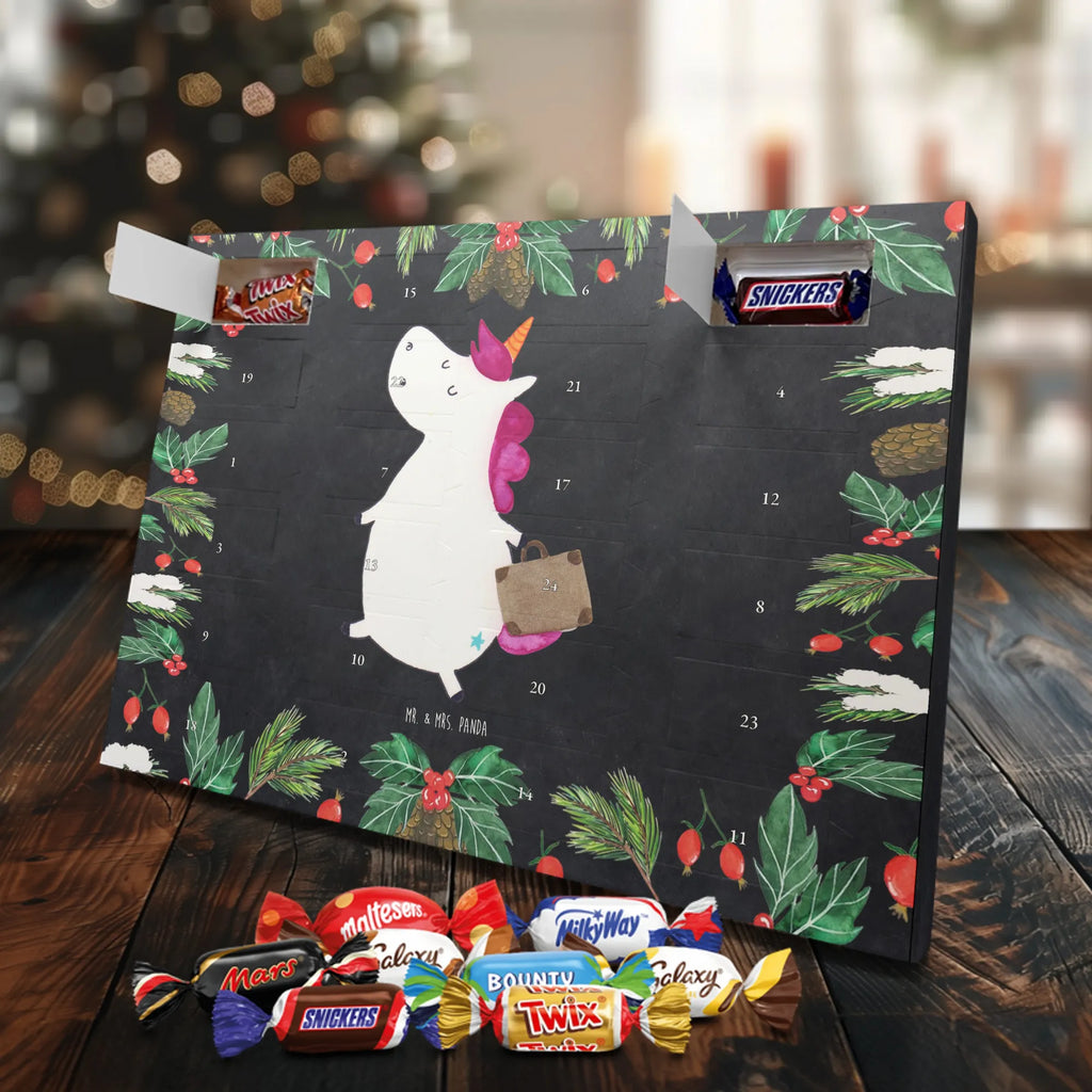 Chocolate advent calendar unicorn Suitcase travel, adventure, suitcase, holiday present, luggage, traveler gift