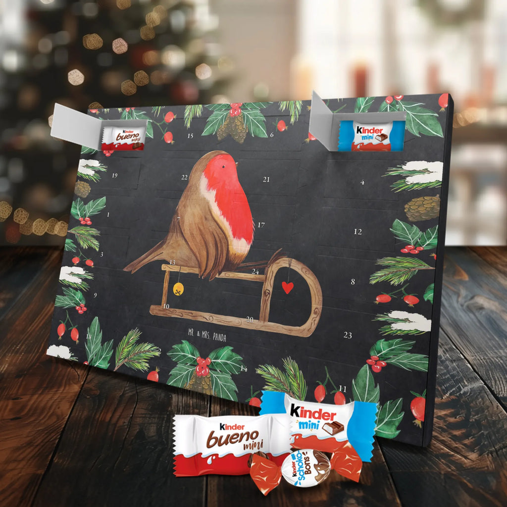 Chocolate advent calendar robin Sleds Christmas time, snow, bird, sleigh