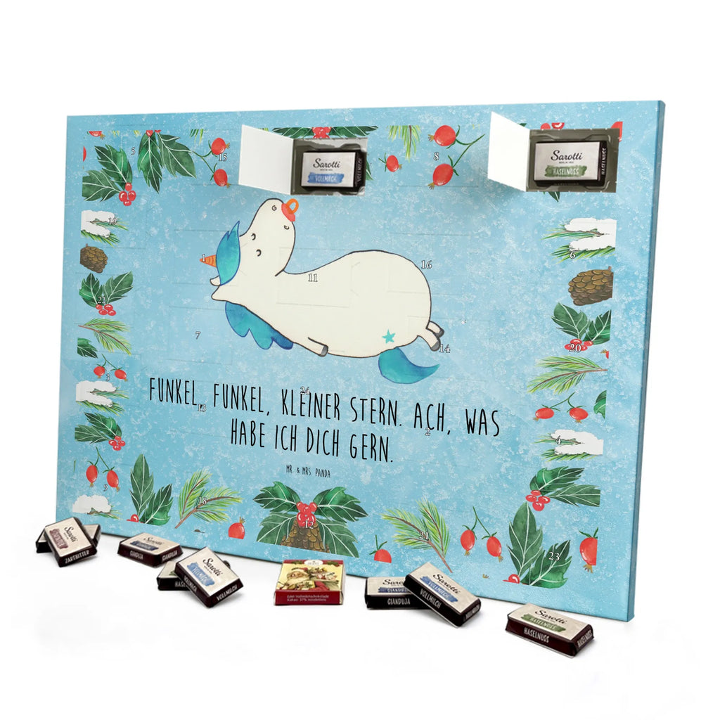 Chocolate advent calendar unicorn dummy birth present, birth gift, mother, gift birth, toddler, infant, pacifier