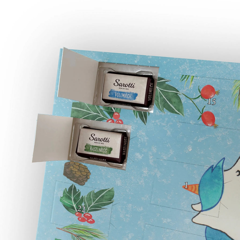 Chocolate advent calendar unicorn dummy birth present, birth gift, mother, gift birth, toddler, infant, pacifier