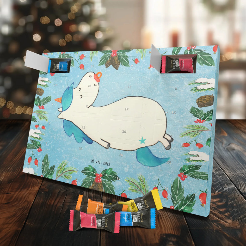 Chocolate advent calendar unicorn dummy birth present, birth gift, mother, gift birth, toddler, infant, pacifier