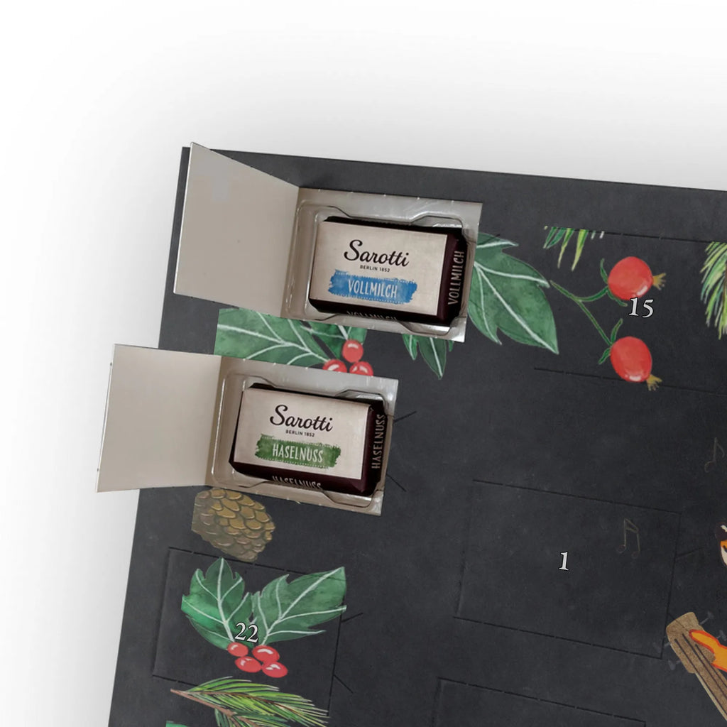 Chocolate advent calendar Fox guitar forest wildlife, clever as a fox, foxes, animal lover, music saying, singer, gift musician, guitar, musician