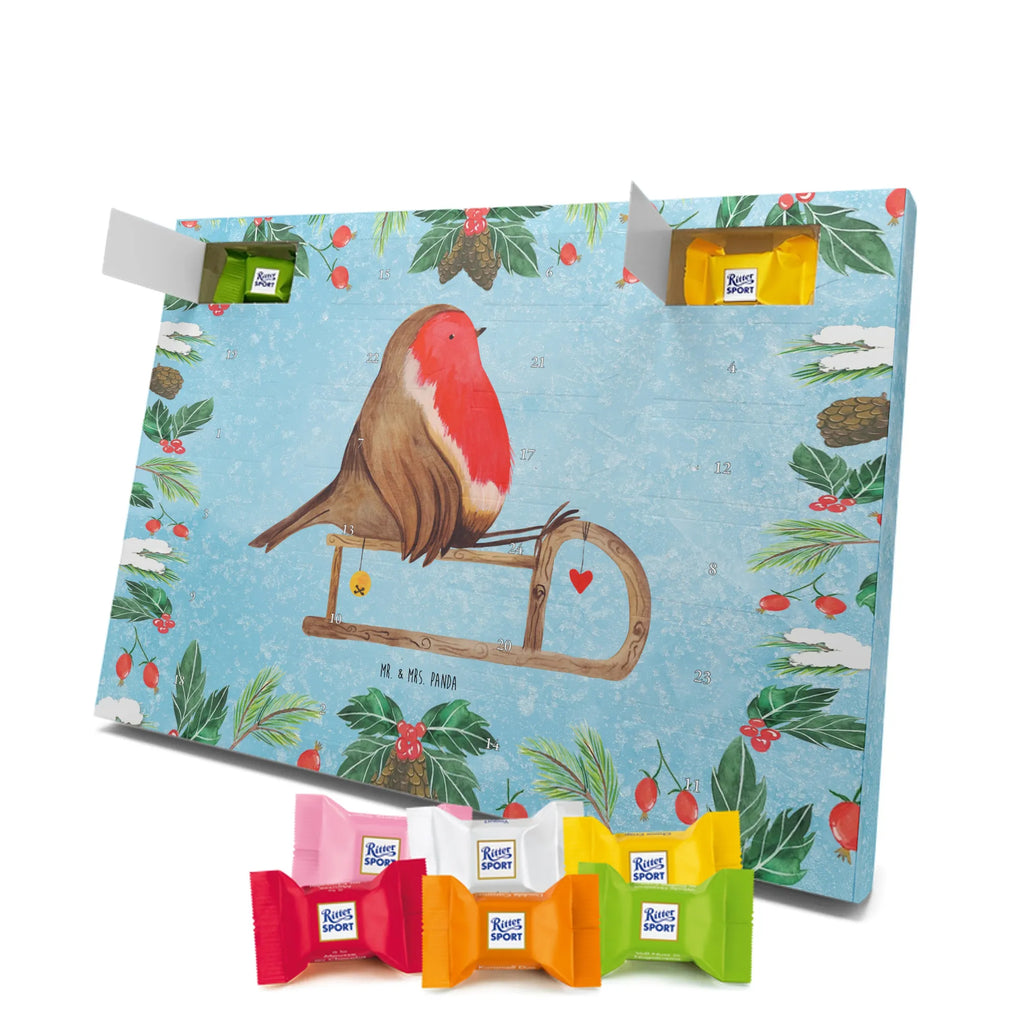 Chocolate advent calendar robin Sleds Christmas time, snow, bird, sleigh