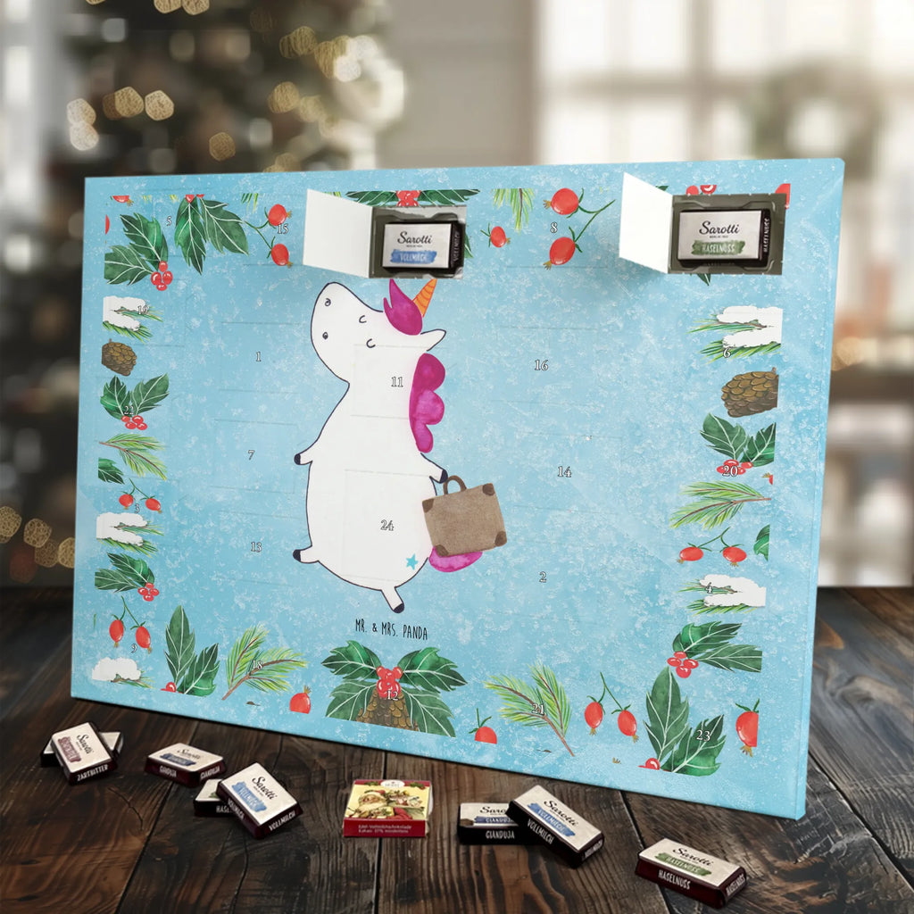 Chocolate advent calendar unicorn Suitcase travel, adventure, suitcase, holiday present, luggage, traveler gift