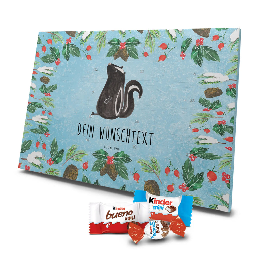  skunks siedzenie Adventskalender mit Namen, Personalisierter Adventskalender, Stinktier, Skunk, Raubtier, Wildtier, Büro, Besserwisser, Recht, Spruch, Stinki, Stinker