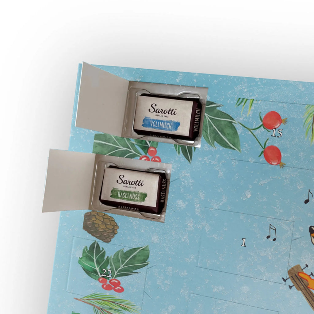 Chocolate advent calendar Fox guitar forest wildlife, clever as a fox, foxes, animal lover, music saying, singer, gift musician, guitar, musician