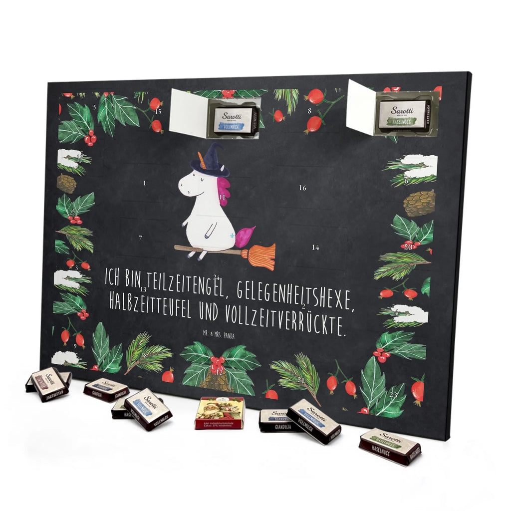 Chocolate advent calendar unicorn Witch bad girl, mad, witch, wife gift, girlfriend present, devil, bitch