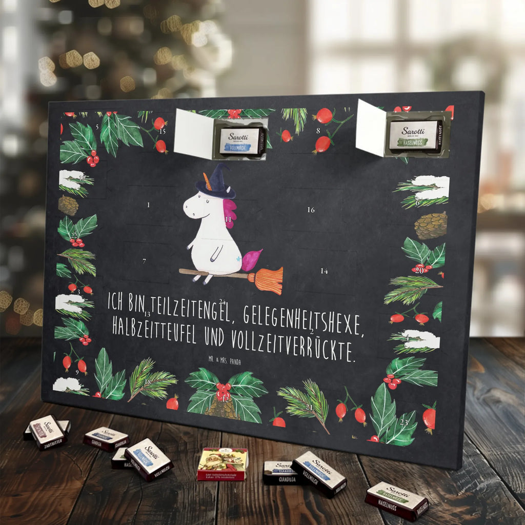 Chocolate advent calendar unicorn Witch bad girl, mad, witch, wife gift, girlfriend present, devil, bitch