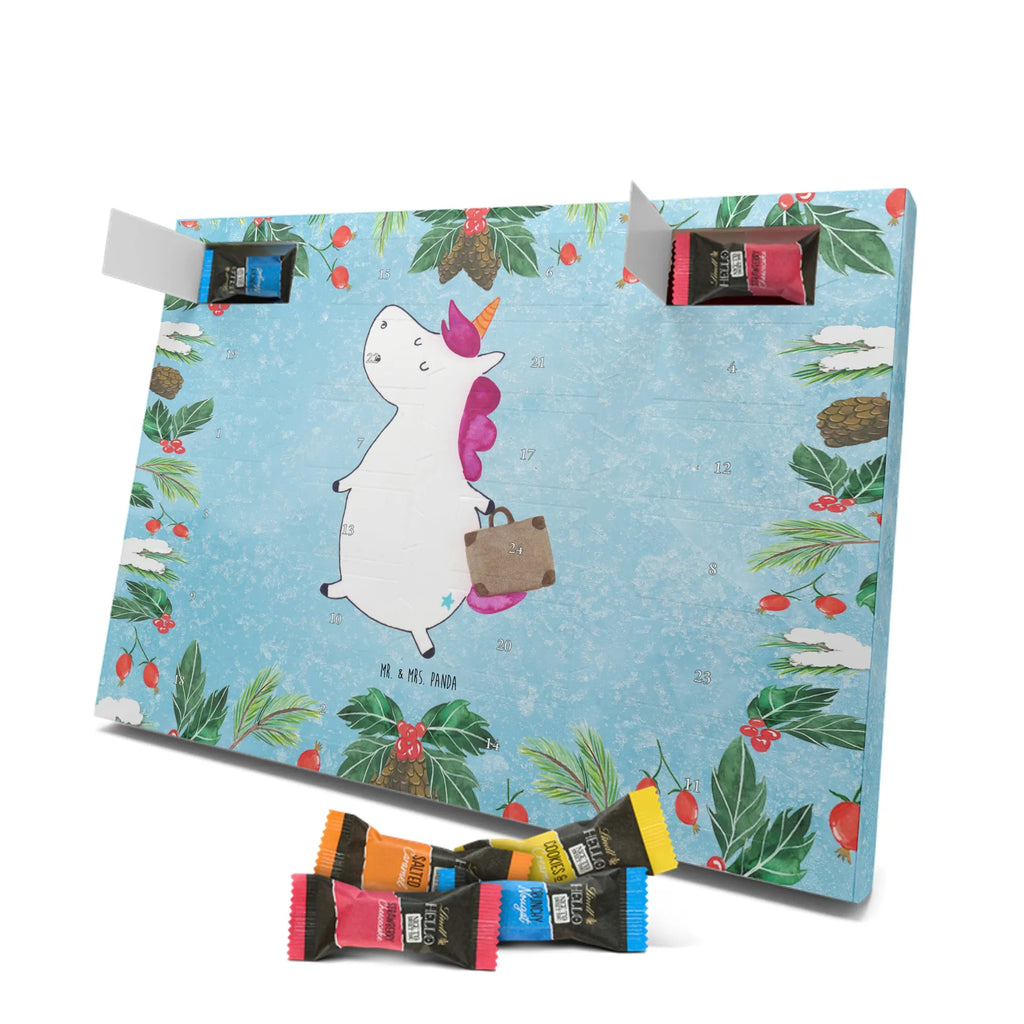 Chocolate advent calendar unicorn Suitcase travel, adventure, suitcase, holiday present, luggage, traveler gift