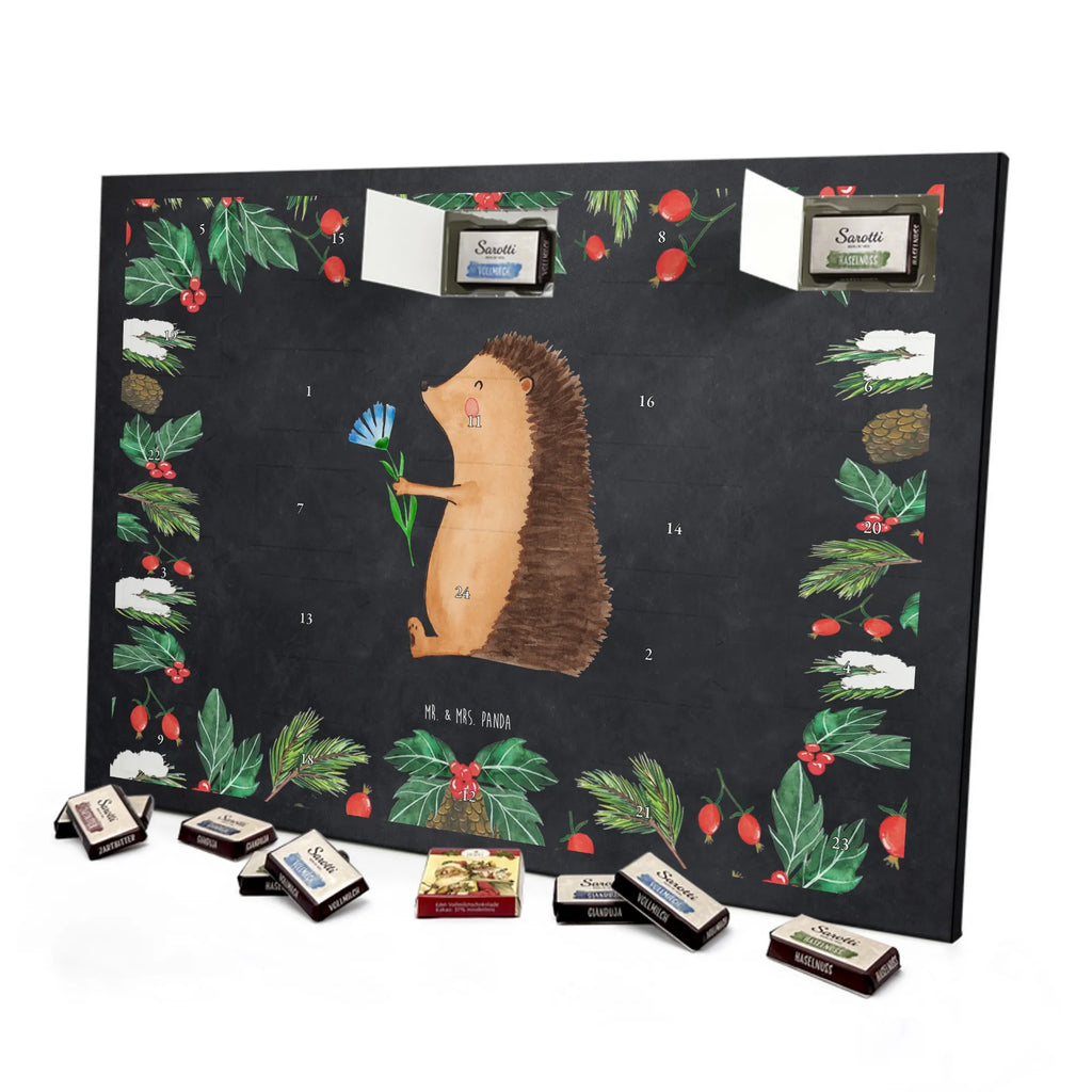 Chocolate advent calendar Hedgehog Flower gift ideas, gifts, small animals, good mood, cute, funny sayings, cute animal motives, hand drawn, special gifts, card, animal lover, hospital, illness, get well soon, recovery wishes, sick, visit