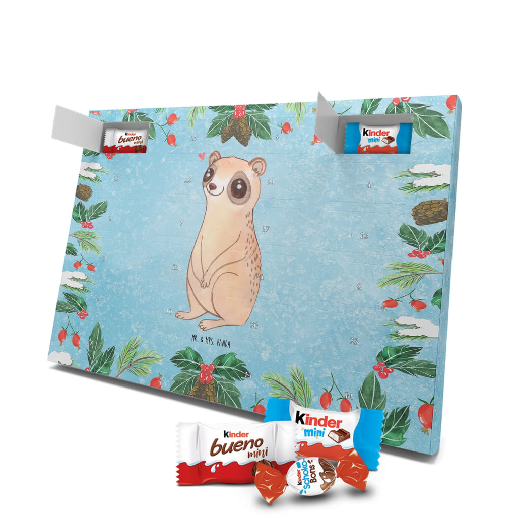 Chocolate advent calendar Slow loris Happy gift ideas, gifts, small animals, good mood, cute, funny sayings, cute animal motives, hand drawn, special gifts, card, animal lover