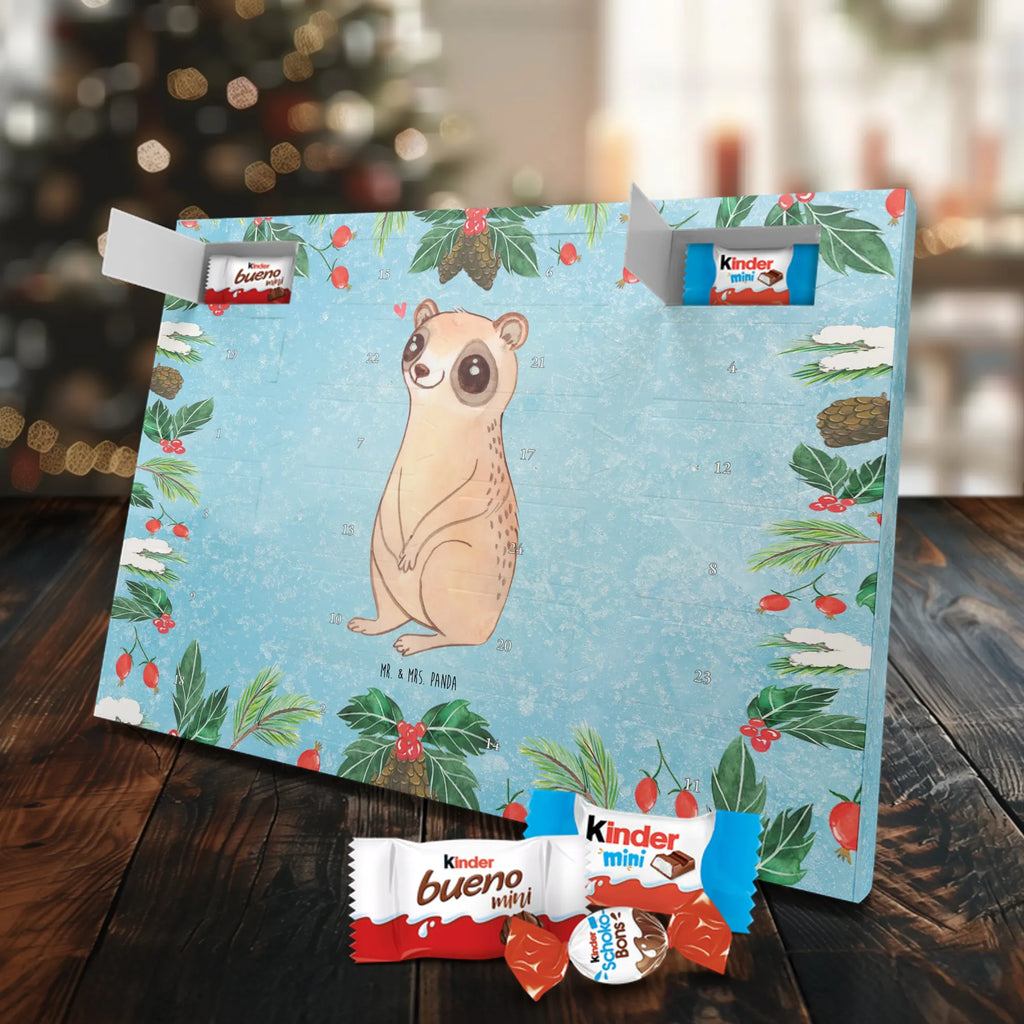 Chocolate advent calendar Slow loris Happy gift ideas, gifts, small animals, good mood, cute, funny sayings, cute animal motives, hand drawn, special gifts, card, animal lover