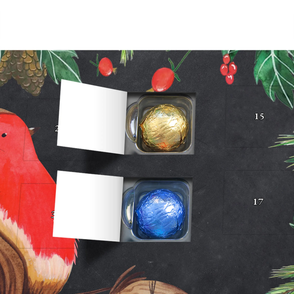 Chocolate advent calendar robin Sleds Christmas time, snow, bird, sleigh