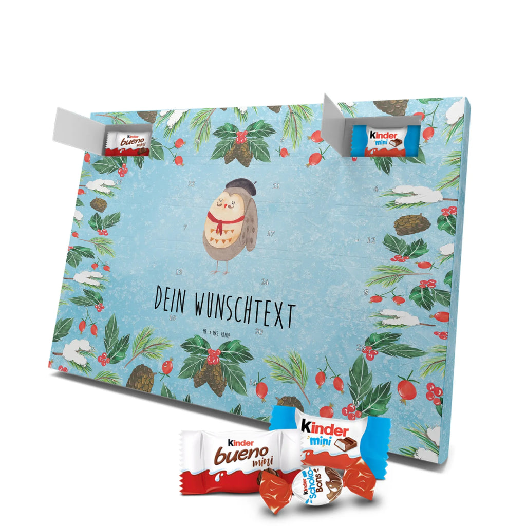 Personalisierter Schoko Adventskalender Eule Frankreich Personalisierter Adventskalender, Adventskalender mit Namen, Eule, Eulen, Owl, Eule Deko, La Vie Est Belle, Hibou, Frankreich, Das Leben Ist schön, Spruch schön, Spruch Französisch