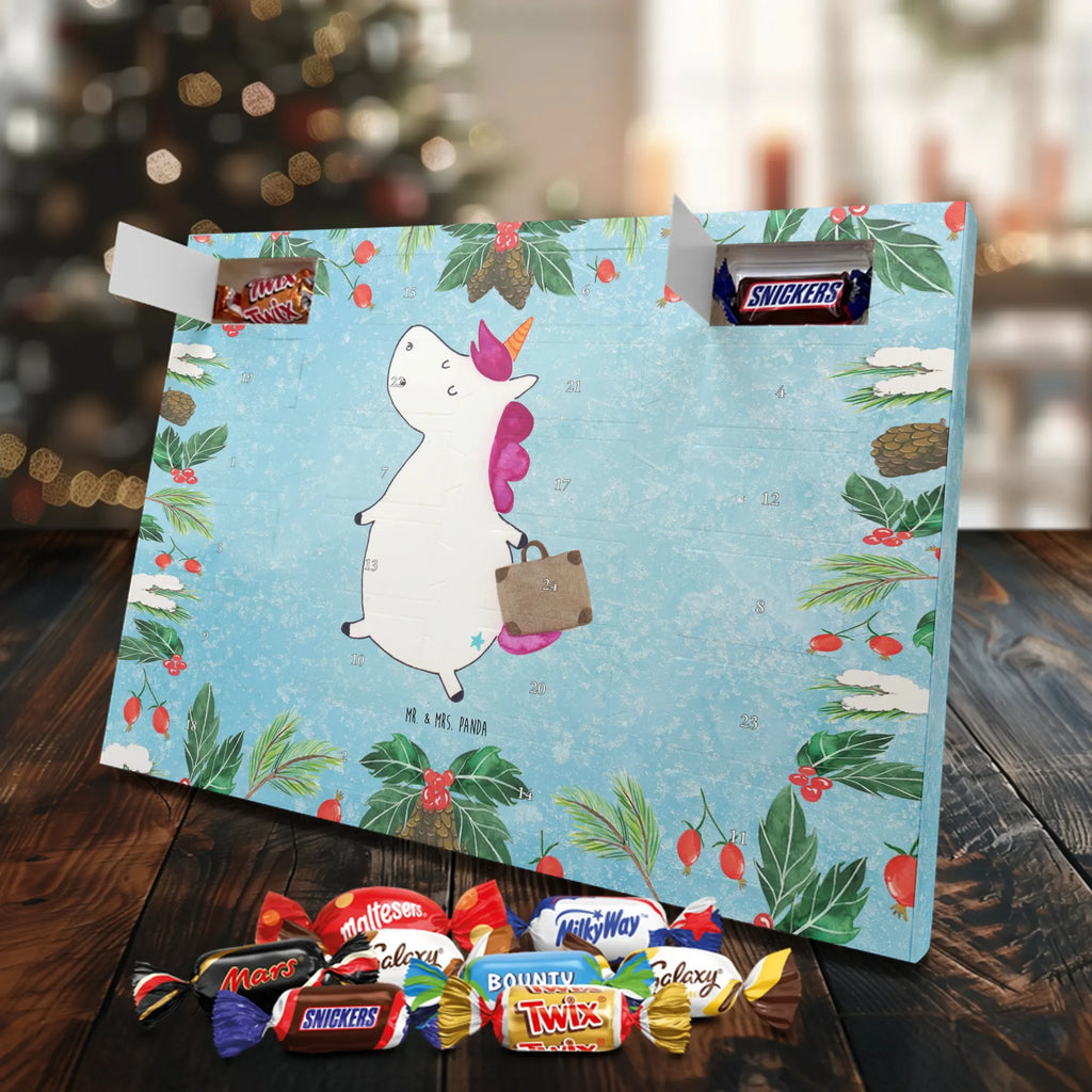 Chocolate advent calendar unicorn Suitcase travel, adventure, suitcase, holiday present, luggage, traveler gift