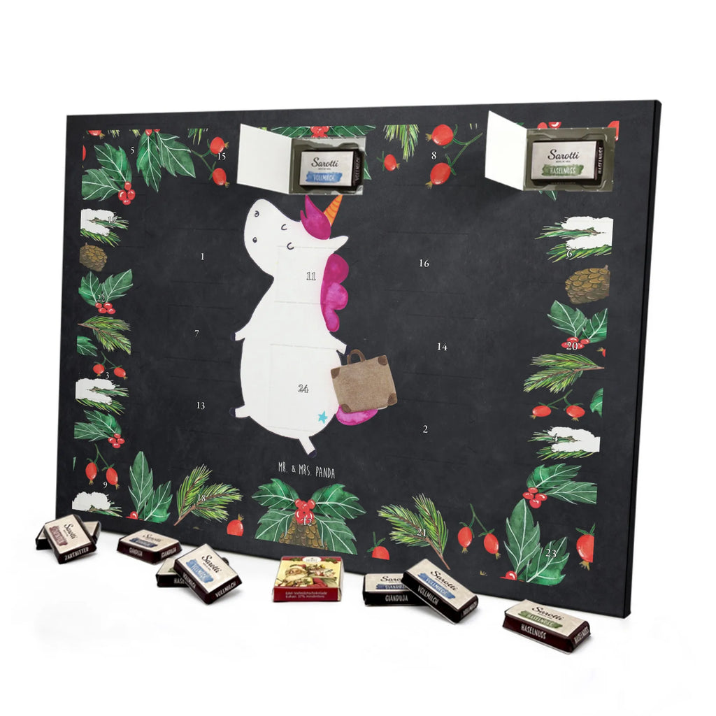 Chocolate advent calendar unicorn Suitcase travel, adventure, suitcase, holiday present, luggage, traveler gift