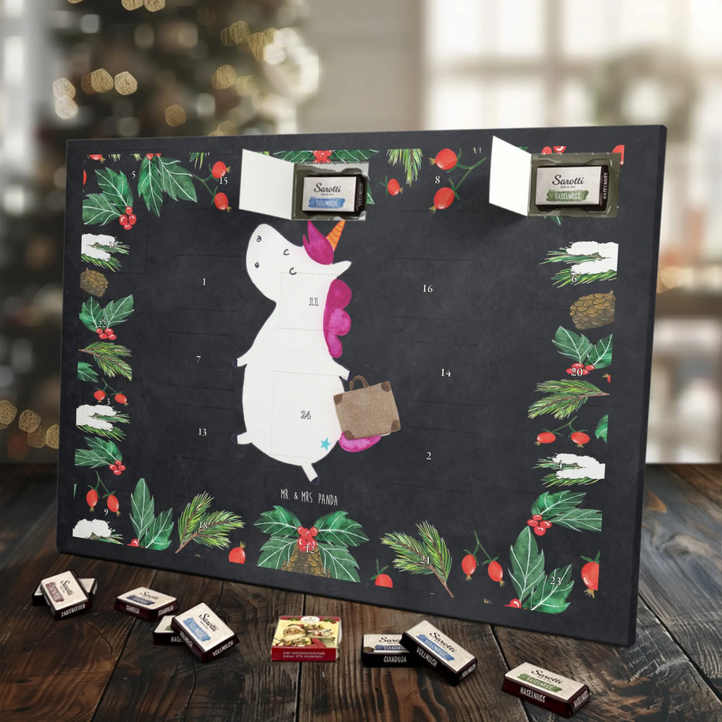 Chocolate advent calendar unicorn Suitcase travel, adventure, suitcase, holiday present, luggage, traveler gift