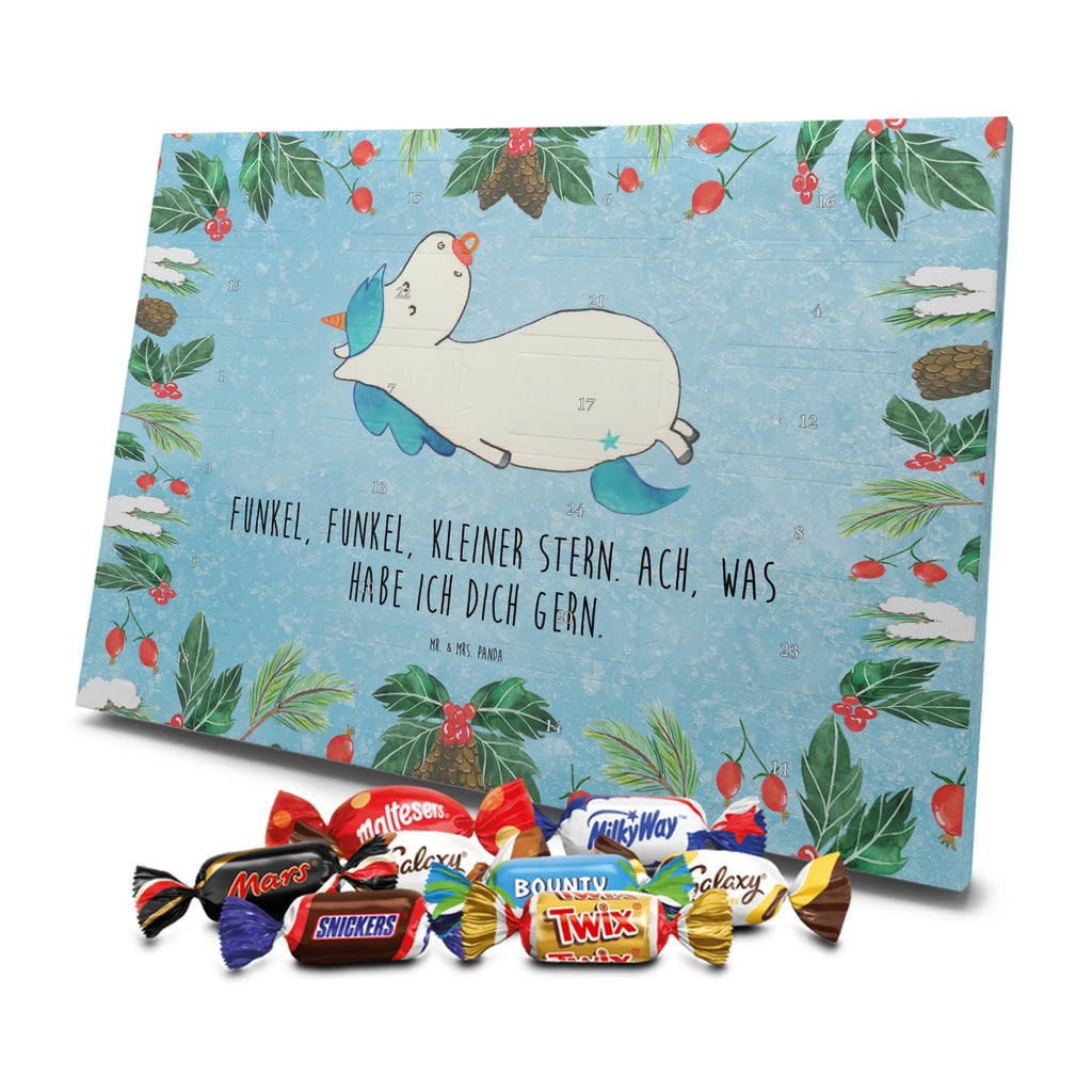 Chocolate advent calendar unicorn dummy birth present, birth gift, mother, gift birth, toddler, infant, pacifier