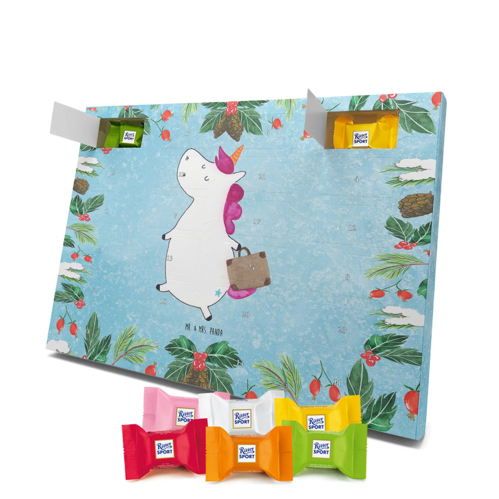 Chocolate advent calendar unicorn Suitcase travel, adventure, suitcase, holiday present, luggage, traveler gift