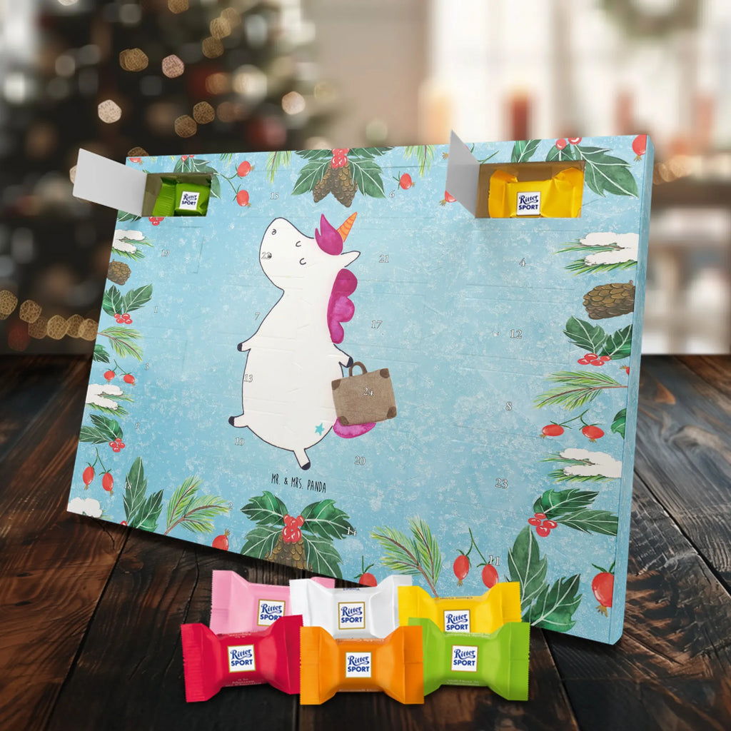 Chocolate advent calendar unicorn Suitcase travel, adventure, suitcase, holiday present, luggage, traveler gift