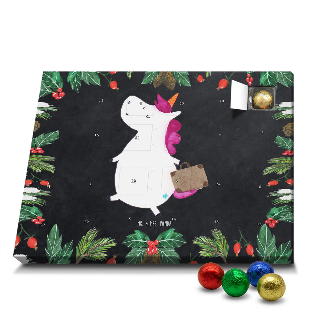 Chocolate advent calendar unicorn Suitcase travel, adventure, suitcase, holiday present, luggage, traveler gift
