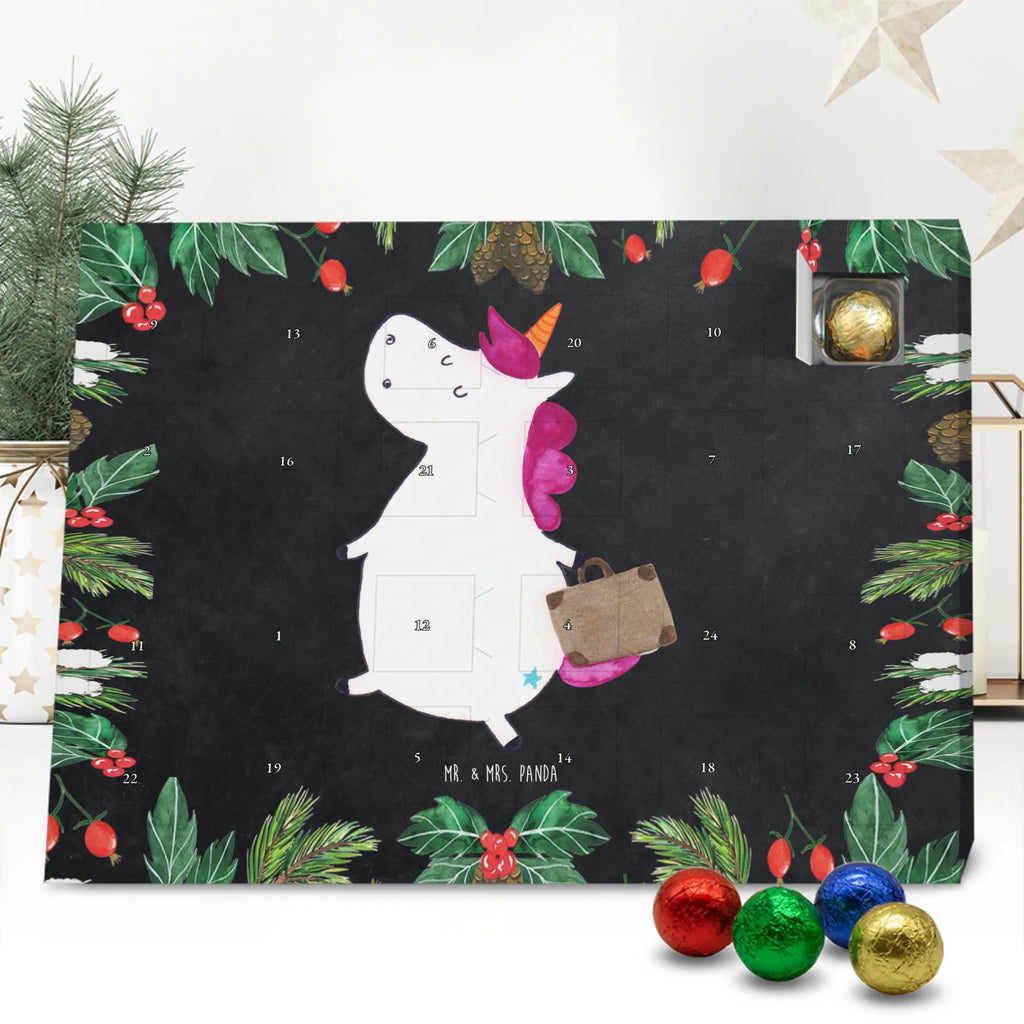 Chocolate advent calendar unicorn Suitcase travel, adventure, suitcase, holiday present, luggage, traveler gift