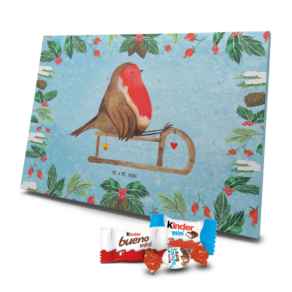 Chocolate advent calendar robin Sleds Christmas time, snow, bird, sleigh