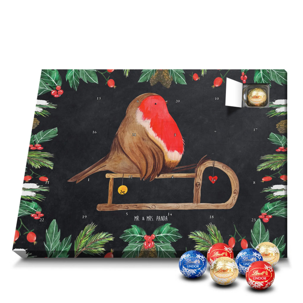 Chocolate advent calendar robin Sleds Christmas time, snow, bird, sleigh