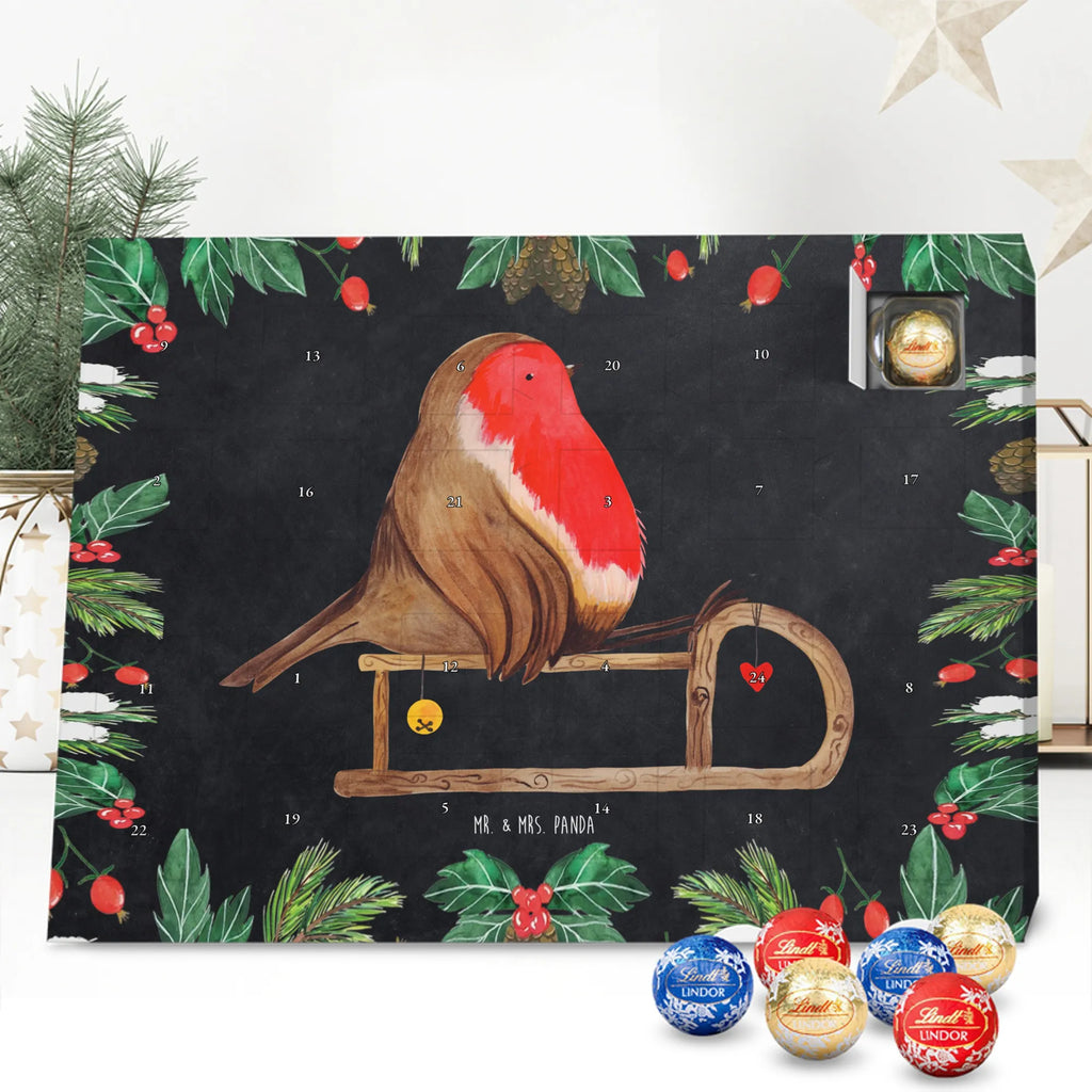 Chocolate advent calendar robin Sleds Christmas time, snow, bird, sleigh