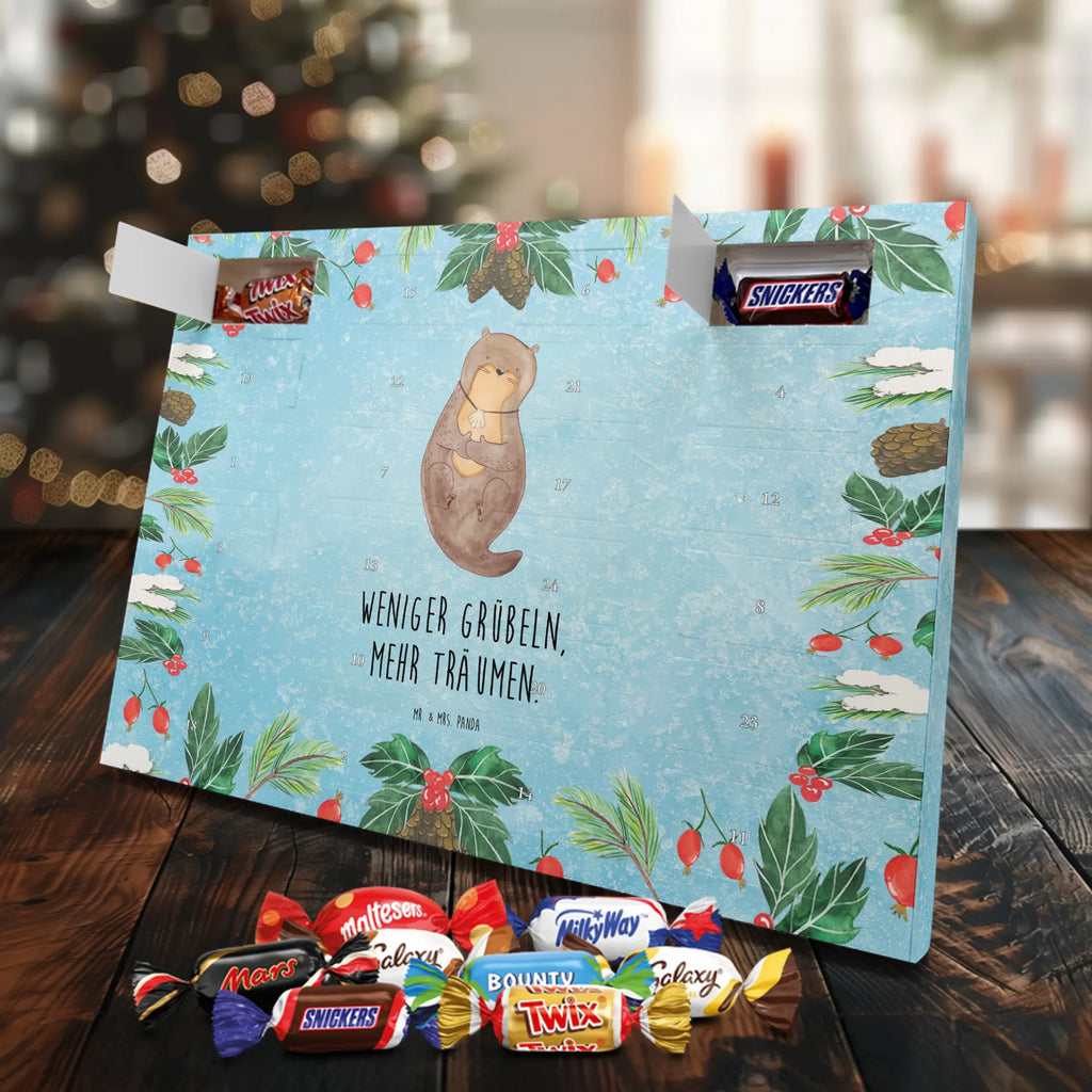 Chocolate advent calendar otter shell mammal, predator, gifts for people in love, gift ideas for animal lovers, animal, aquatic animal, marten, otter gifts, water mammal, water, water animal, sea otter, animal lover, European otter, baby otter, dreaming, daydreaming, brooding, otter love