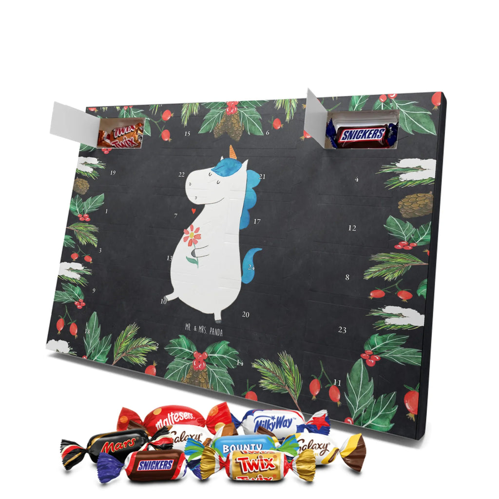 Chocolate advent calendar unicorn Stroll Flowers, Girlfriend present, bff gift, Walk, Mother, Joy, Good Luck