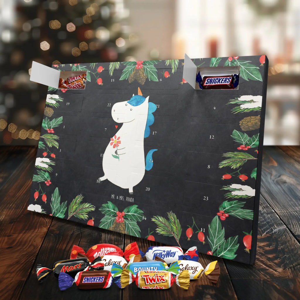 Chocolate advent calendar unicorn Stroll Flowers, Girlfriend present, bff gift, Walk, Mother, Joy, Good Luck