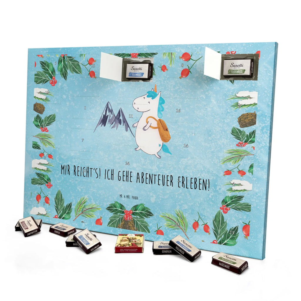 Chocolate advent calendar unicorn climber adventurer, travel, mountaineer, vacation, world traveler, adventure, mountains, world trip, explorer