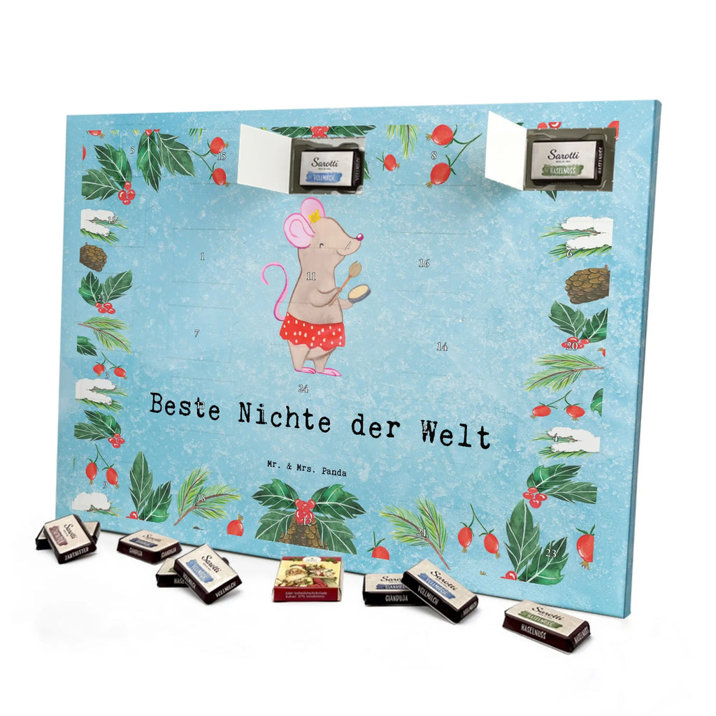 Chocolate advent calendar Mouse best niece in the world gift, birthday, gift idea, birthday present, giving, thank you, for, make you happy, gift tip, sister&#39;s daughter, godmother, uncle, christening, aunt, godchild, best, brother&#39;s daughter, godfather, Niece