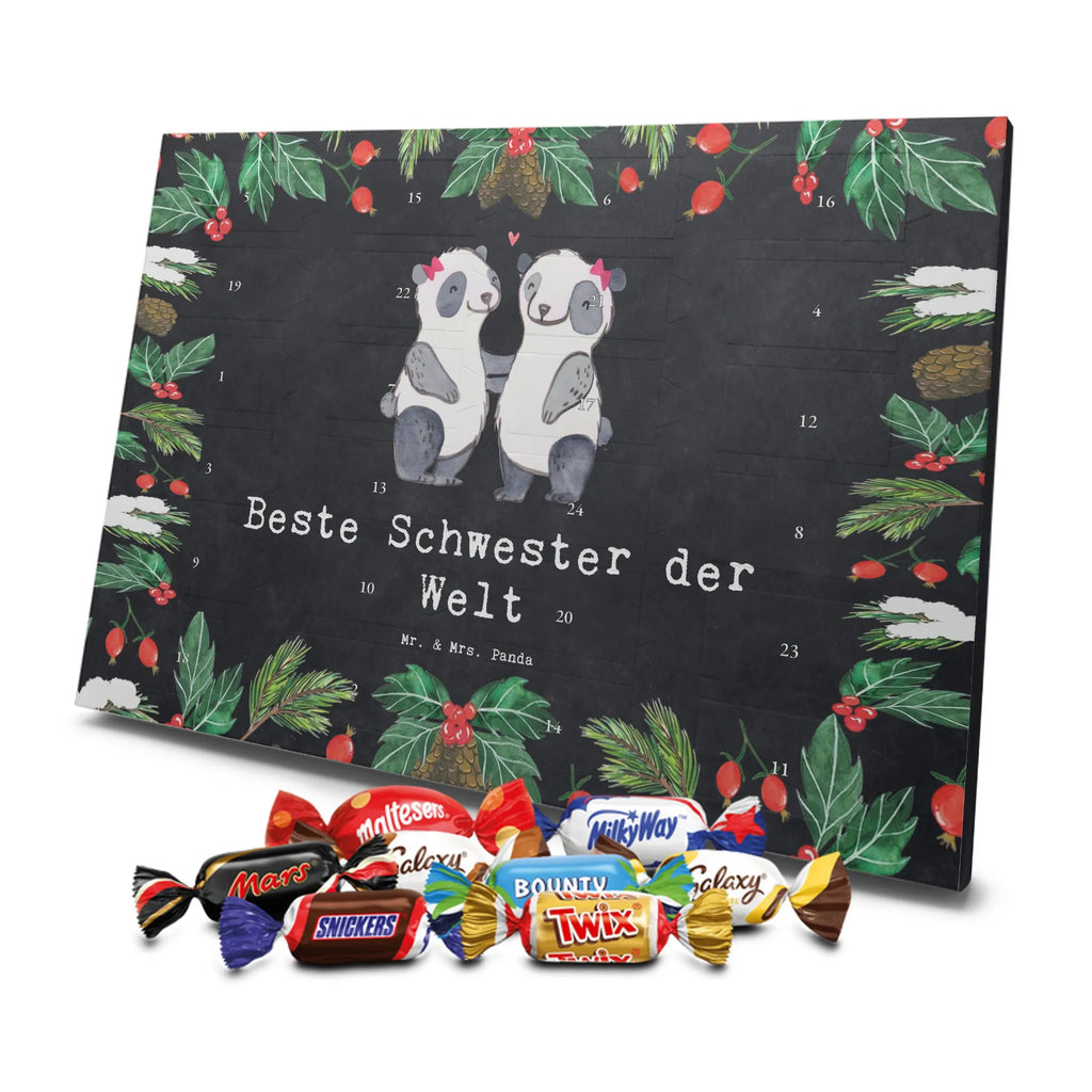 Chocolate advent calendar panda best sister in the world gift, birthday, gift idea, birthday present, giving, thank you, for, make you happy, gift tip, Gift, Best, Daughter, Siblings, Trifle, Sisters, Children