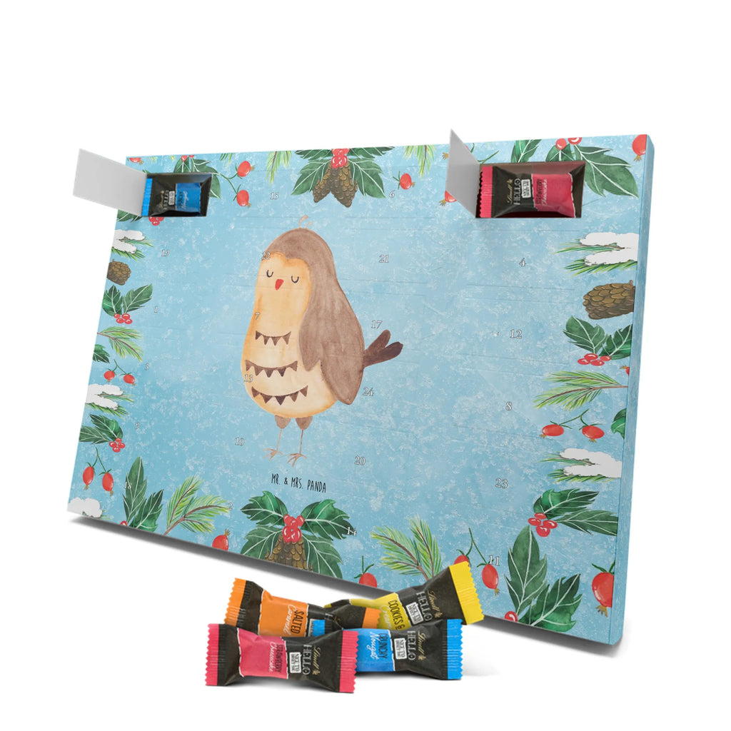 Chocolate advent calendar Owl Satisfied illustrated, nocturnal, romantic gift, gift ideas, birthday present, forest animal, bird, owl decor, Owl saying, Pun funny, Saying beautiful, Romantic, Owl deco, Wedding anniversary gift, Love saying