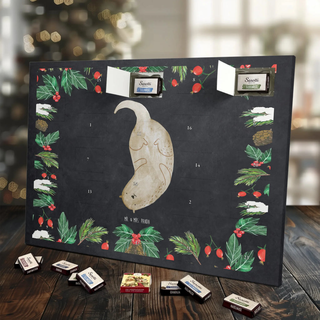 Chocolate advent calendar otter upside down mammal, predator, gifts for people in love, gift ideas for animal lovers, animal, aquatic animal, marten, otter gifts, water mammal, water, water animal, sea otter, animal lover, European otter, baby otter, Otter Sea Otter Lake Otter