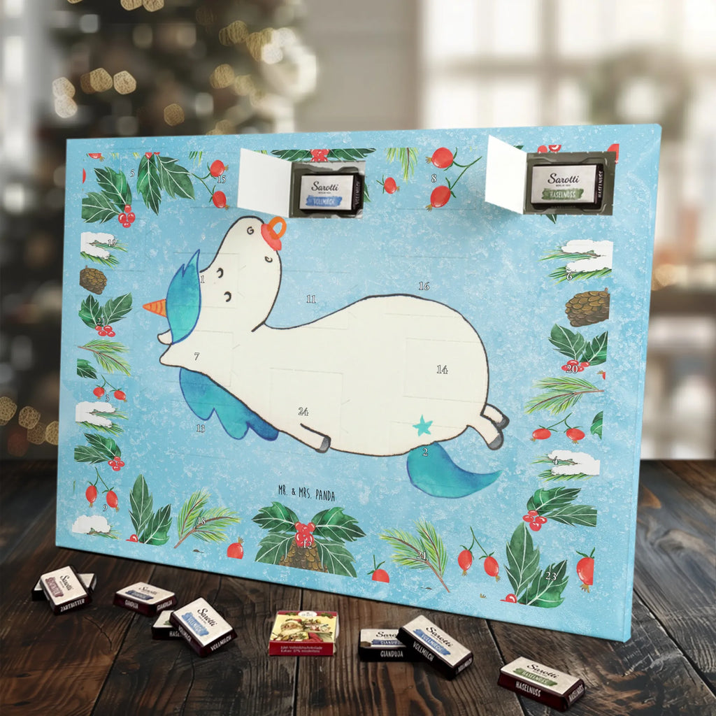 Chocolate advent calendar unicorn dummy birth present, birth gift, mother, gift birth, toddler, infant, pacifier