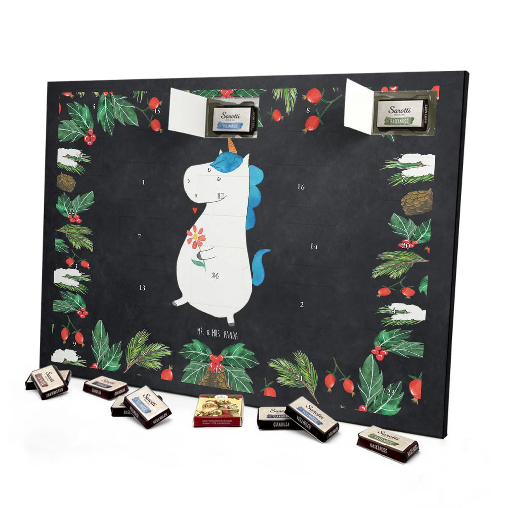 Chocolate advent calendar unicorn Stroll Flowers, Girlfriend present, bff gift, Walk, Mother, Joy, Good Luck