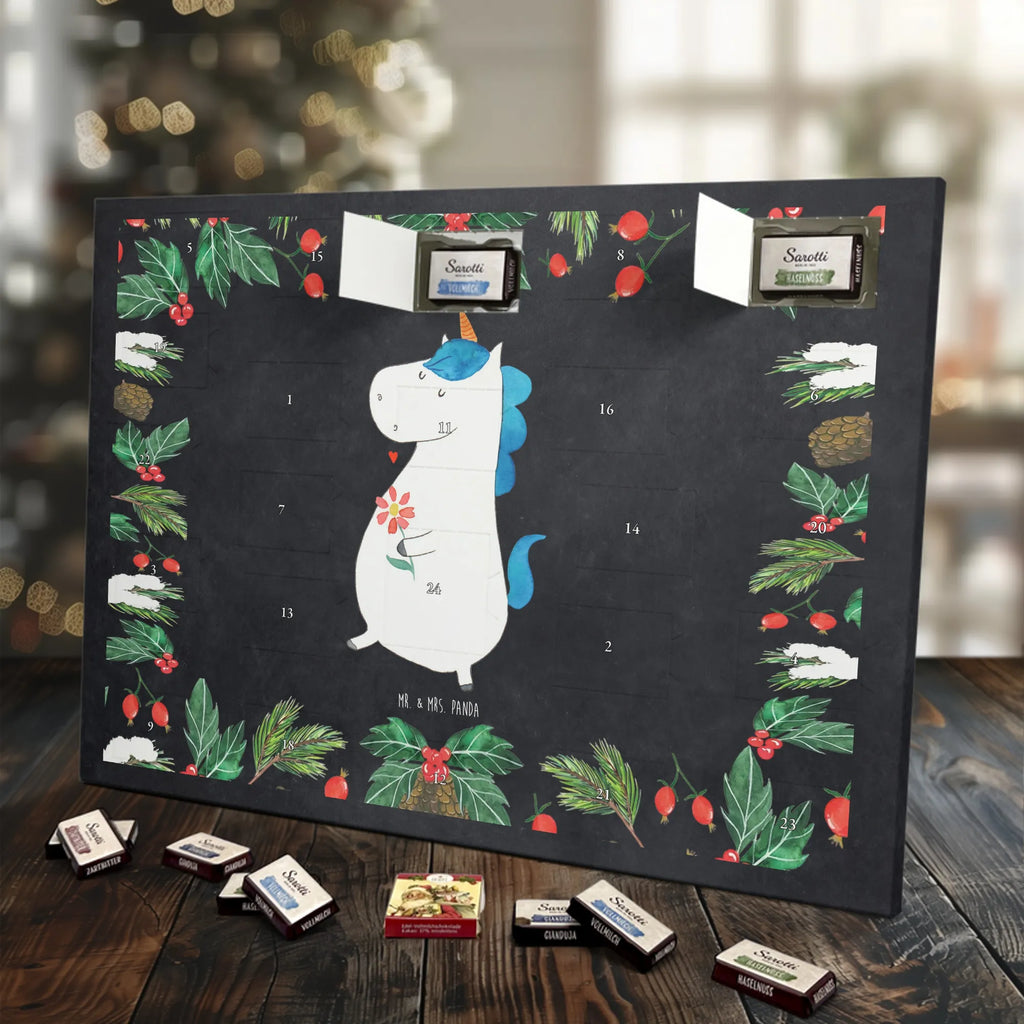 Chocolate advent calendar unicorn Stroll Flowers, Girlfriend present, bff gift, Walk, Mother, Joy, Good Luck