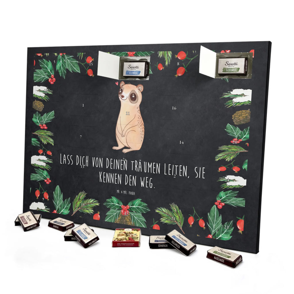 Chocolate advent calendar Slow loris Happy gift ideas, gifts, small animals, good mood, cute, funny sayings, cute animal motives, hand drawn, special gifts, card, animal lover