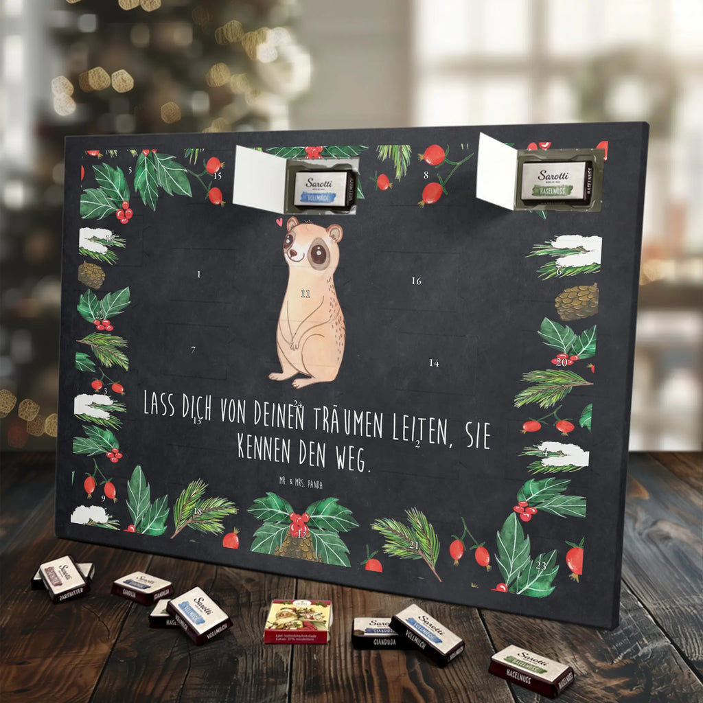 Chocolate advent calendar Slow loris Happy gift ideas, gifts, small animals, good mood, cute, funny sayings, cute animal motives, hand drawn, special gifts, card, animal lover