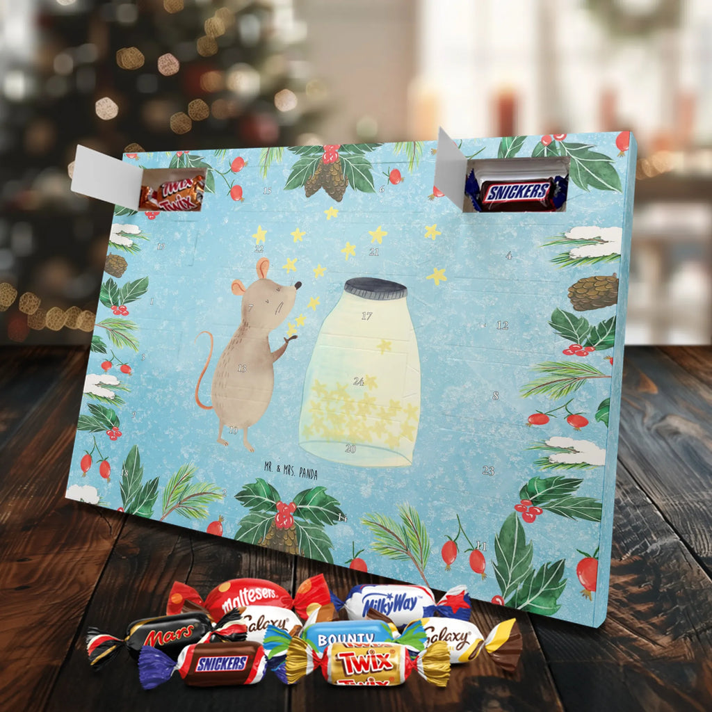 Chocolate advent calendar Mouse Stars gift ideas, gifts, small animals, good mood, cute, funny sayings, cute animal motives, hand drawn, special gifts, card, animal lover, birthday, Mouse, wish, baptism, child birthday, child, first child, stars, baptism gift, pregnancy, hope, birth