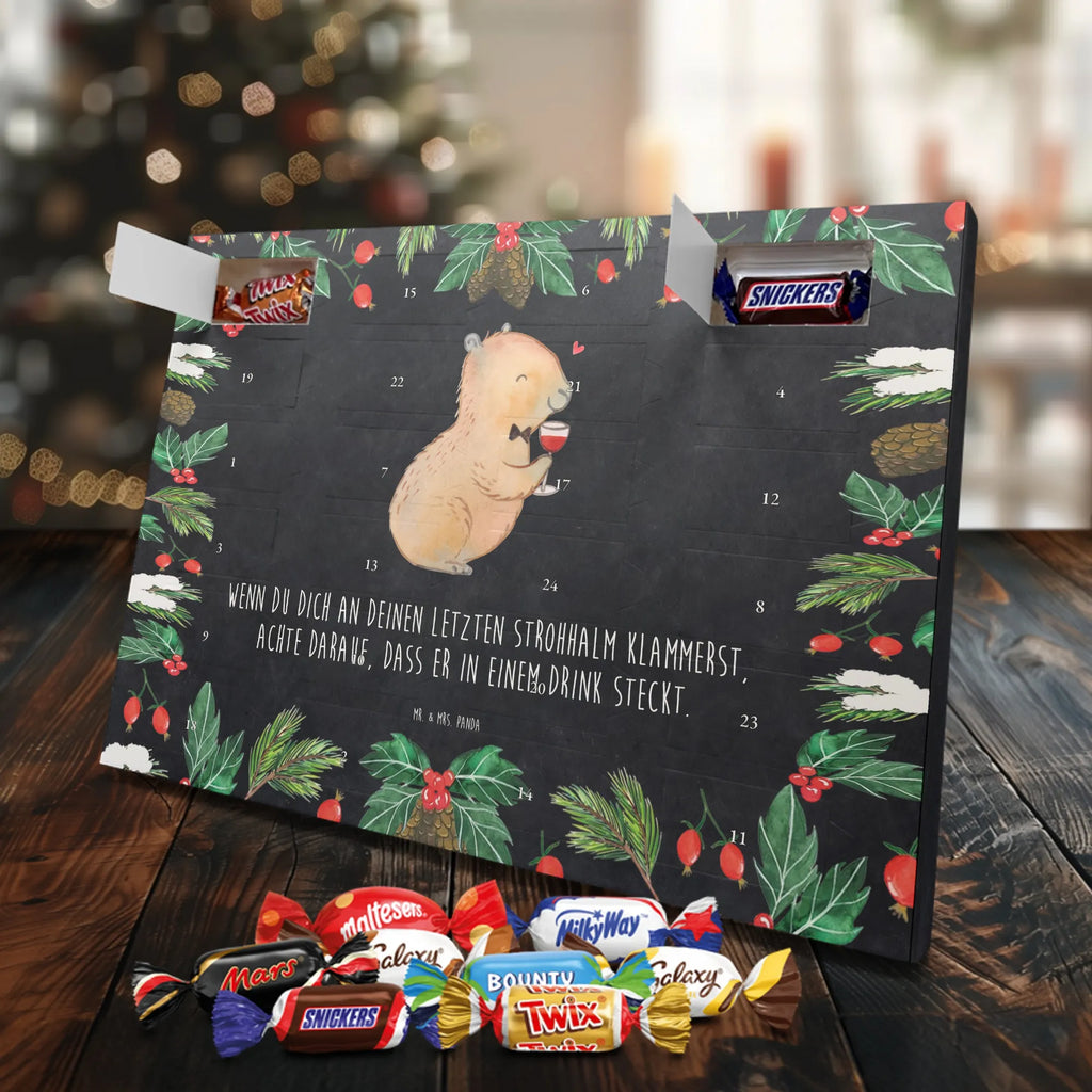 Chocolate advent calendar Capybara wine card, gift ideas, gifts, animal lover, special gifts, cute animal motives, hand drawn, small animals, good mood, cute, funny sayings