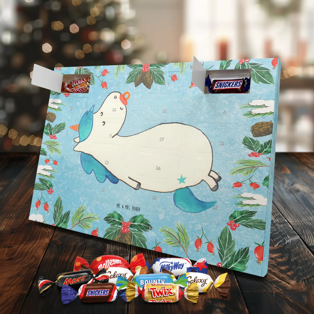 Chocolate advent calendar unicorn dummy birth present, birth gift, mother, gift birth, toddler, infant, pacifier