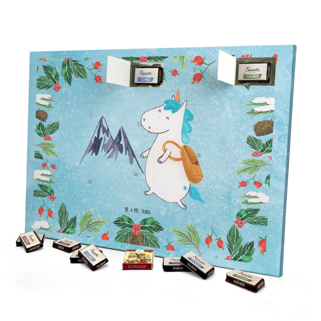 Chocolate advent calendar unicorn climber adventurer, travel, mountaineer, vacation, world traveler, adventure, mountains, world trip, explorer