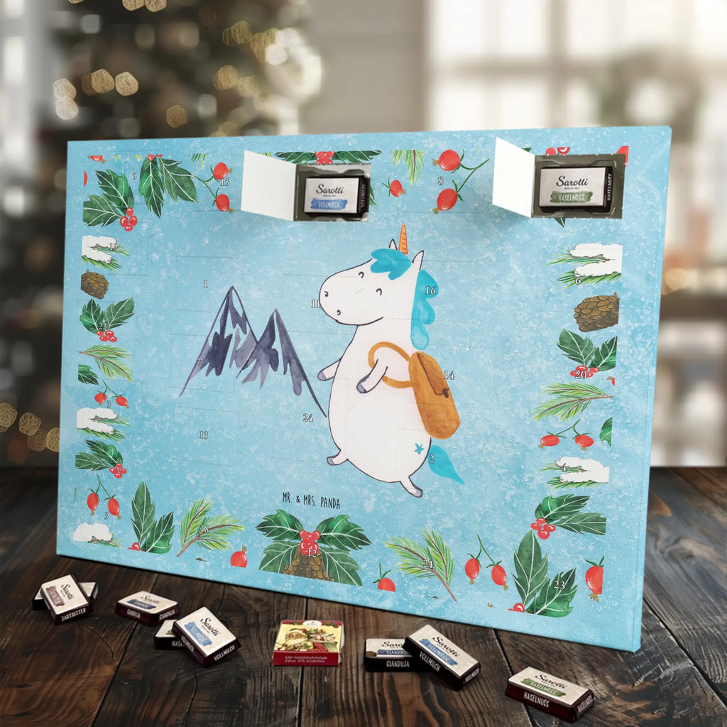 Chocolate advent calendar unicorn climber adventurer, travel, mountaineer, vacation, world traveler, adventure, mountains, world trip, explorer