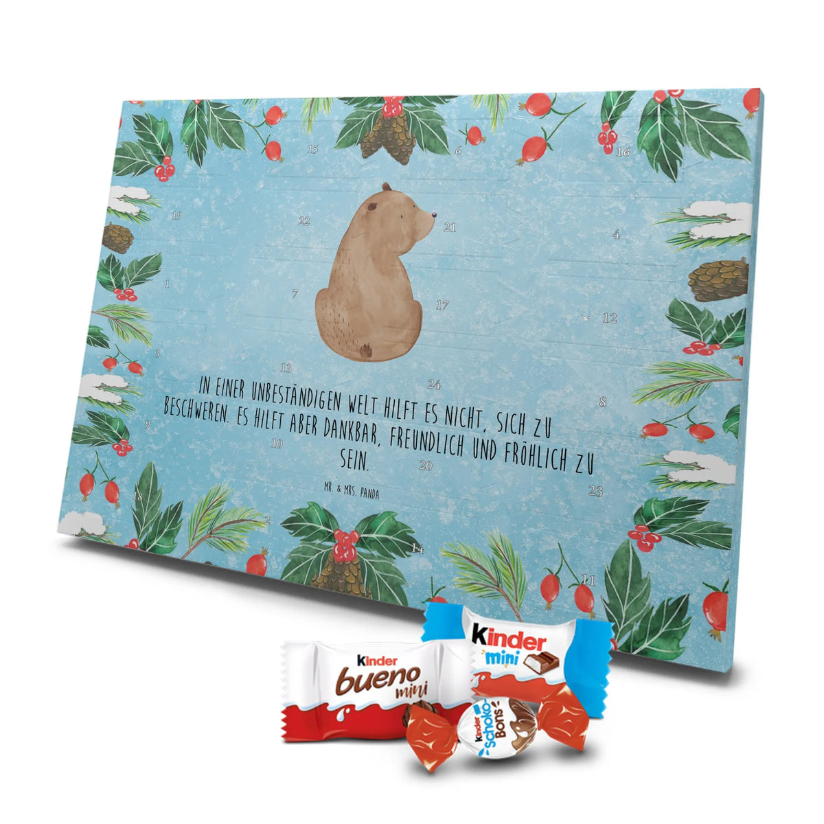 Chocolate advent calendar bear shoulder look