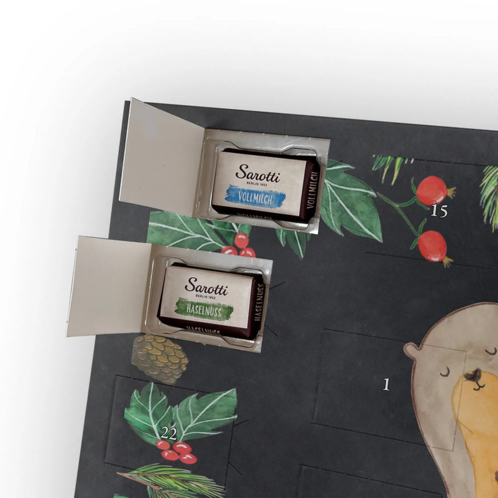 Chocolate advent calendar otter child mammal, predator, gifts for people in love, gift ideas for animal lovers, animal, aquatic animal, marten, otter gifts, water mammal, water, water animal, sea otter, animal lover, European otter, baby otter, Otter Sea Otter Lake Otter